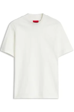 Slim-Fit T-Shirt aus Stretch-Baumwolle mit Stehkragen