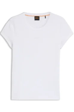 Slim-Fit T-Shirt aus Stretch-Baumwolle mit Logo-Stickerei
