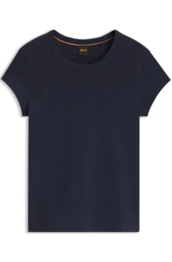 Slim-Fit T-Shirt aus Stretch-Baumwolle mit Logo-Stickerei