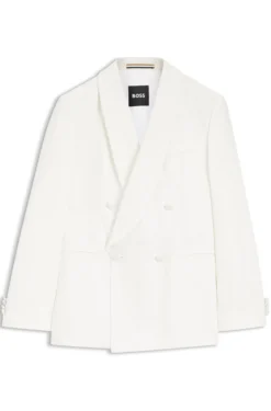 Slim-Fit Twill-Sakko aus Leinen
