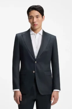 Slim-Fit Twill-Sakko aus Leinen