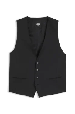 Slim-Fit Weste aus Schurwoll-Serge