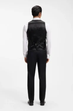 Slim-Fit Weste aus Schurwoll-Serge