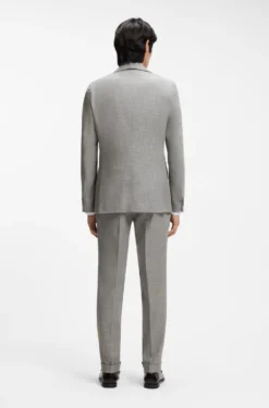 Slim-Fit Zweiteiler aus Baumwoll-Mix mit Schurwolle