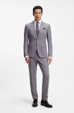 Slim-Fit Zweiteiler aus fein gemustertem Gewebe