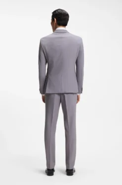 Slim-Fit Zweiteiler aus fein gemustertem Gewebe