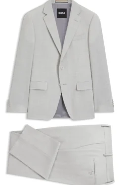 Slim-Fit Zweiteiler aus fein gemustertem Gewebe