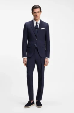 Slim-Fit Zweiteiler aus fein gemustertem Gewebe