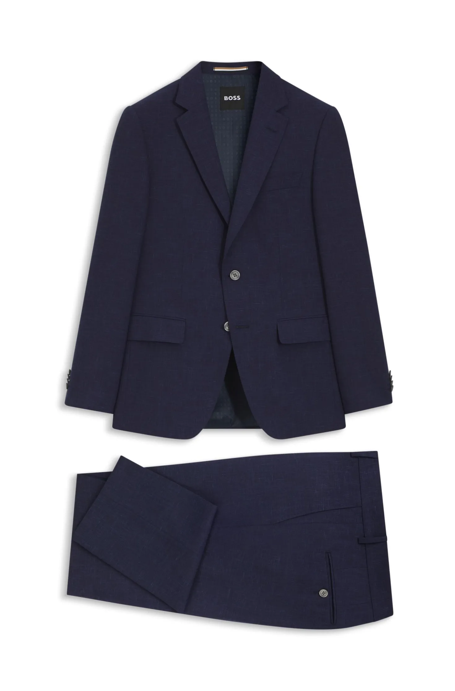 Slim-Fit Zweiteiler aus fein gemustertem Gewebe