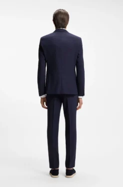 Slim-Fit Zweiteiler aus fein gemustertem Gewebe