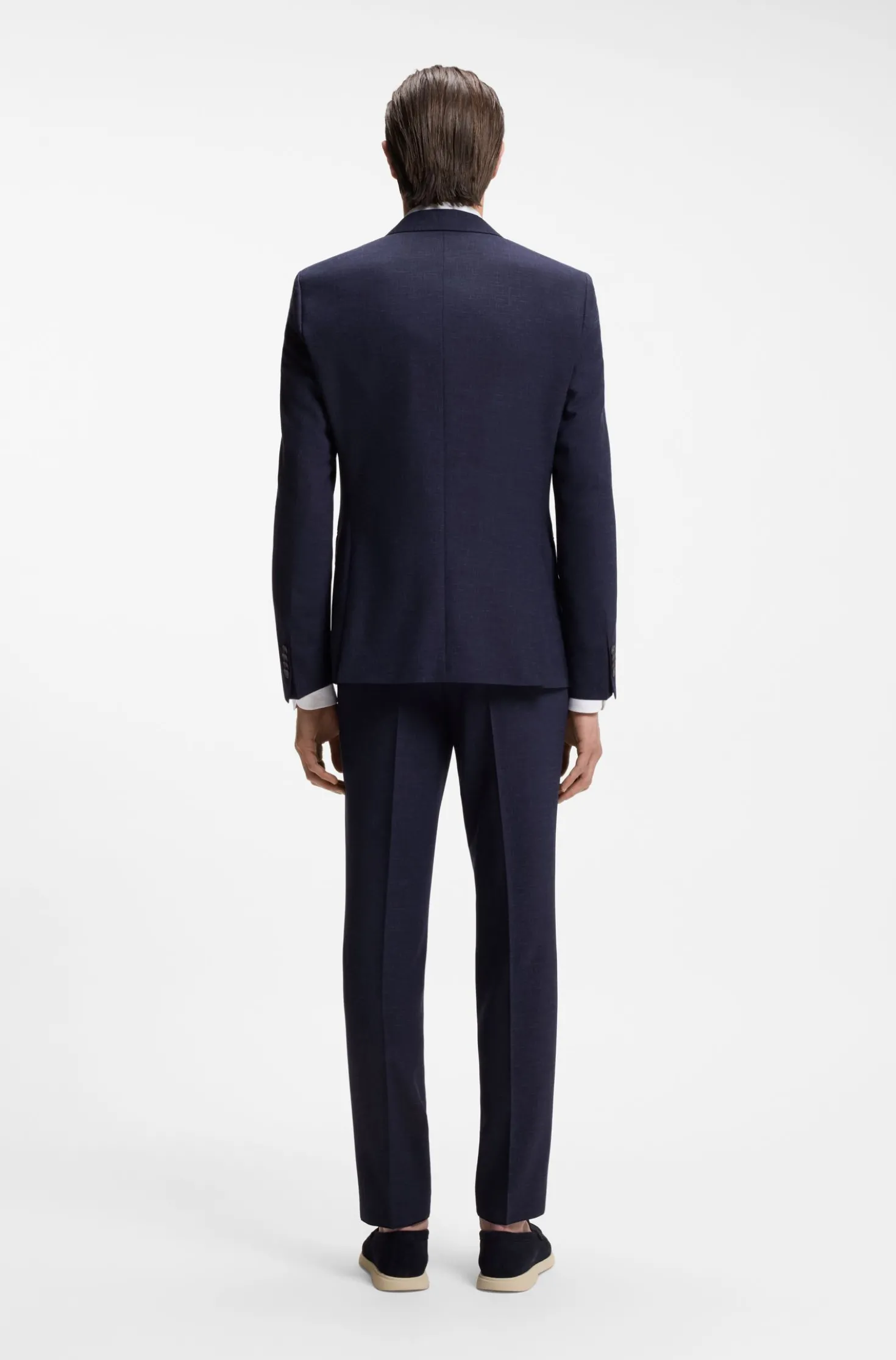 Slim-Fit Zweiteiler aus fein gemustertem Gewebe
