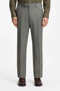 Slim-Fit Zweiteiler aus gemusterter Stretch-Wolle