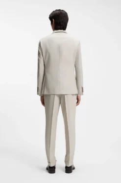 Slim-Fit Zweiteiler aus gemusterter Schurwolle