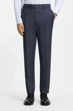 Slim-Fit Zweiteiler aus gemusterter Schurwolle