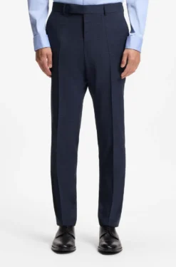 Slim-Fit Zweiteiler aus karierter Stretch-Wolle