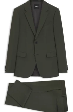 Slim-Fit Zweiteiler aus Stretch-Schurwolle