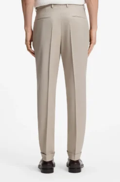 Slim-Fit Zweiteiler aus Woll-Mix mit Seide