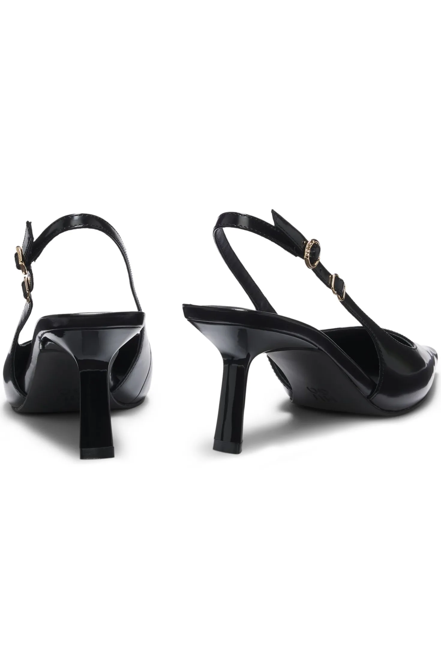 Slingbacks aus Brush-Off-Leder