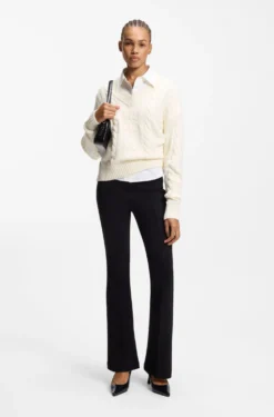 Slingbacks aus Brush-Off-Leder
