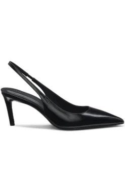 Slingbacks aus Lackleder