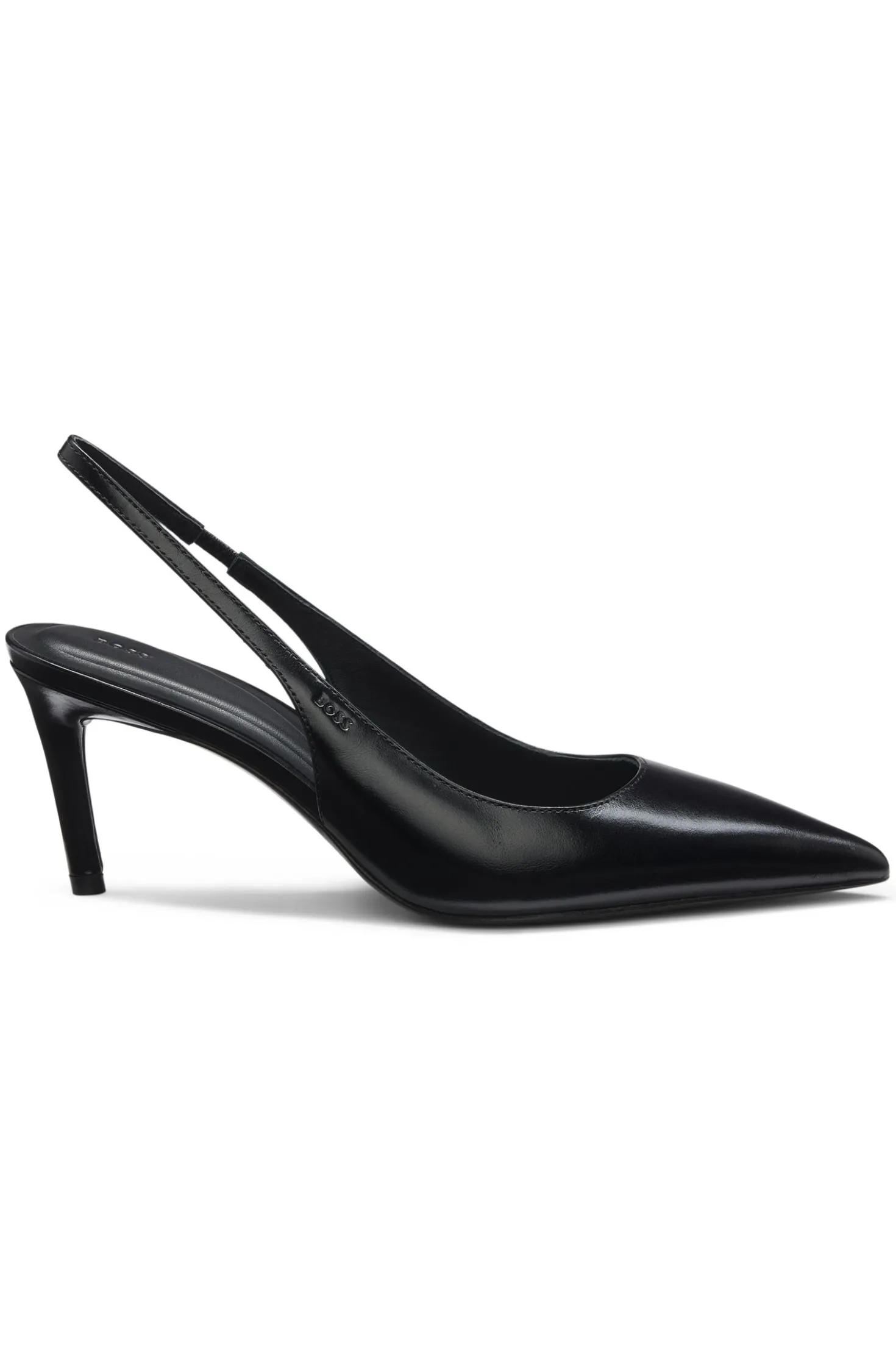 Slingbacks aus Lackleder