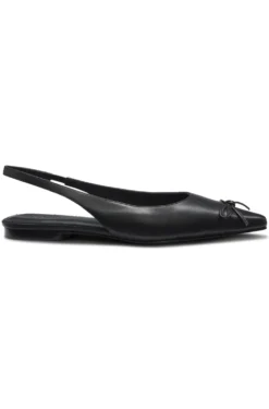 Slingbacks aus Nappaleder mit Schleife