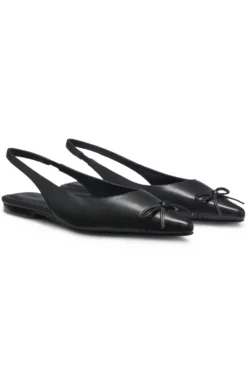 Slingbacks aus Nappaleder mit Schleife