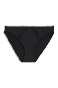 Slip aus Mikrofaser mit Einsätzen aus Spitze