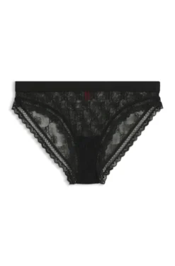 Slip aus Spitze mit Logo-Bund
