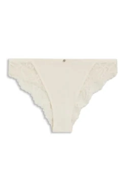 Slip aus Spitze mit plissierten Mesh-Details