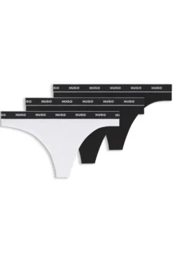 Slip aus Stretch-Baumwolle mit Logo-Bund