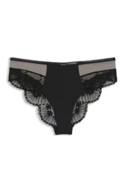 Slip mit niedriger Bundhöhe aus Spitze und Mesh