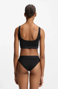 Slips aus Stretch-Baumwolle mit rotem Logo-Label