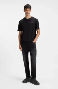 Sneakers aus Leder mit Cupsohle und roten Logo-Details