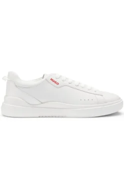 Sneakers aus Leder mit Cupsohle und Logo-Details