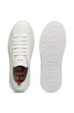 Sneakers aus Leder mit Cupsohle und Logo-Details