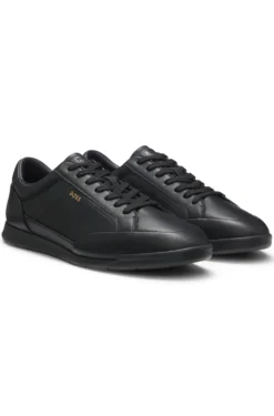 Sneakers aus Leder mit Folien-Logo
