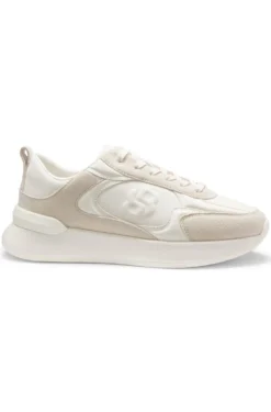 Sneakers aus Material-Mix mit Double-B-Monogramm