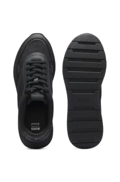 Sneakers aus Mesh mit gerippter Sohle