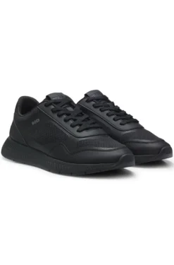 Sneakers aus Mesh mit gerippter Sohle