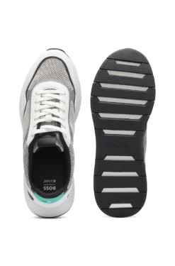 Sneakers aus Mesh mit gerippter Sohle