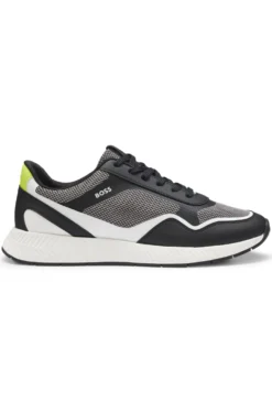Sneakers aus Mesh mit gerippter Sohle