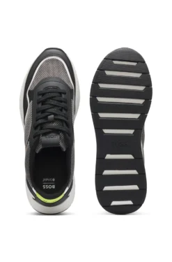 Sneakers aus Mesh mit gerippter Sohle