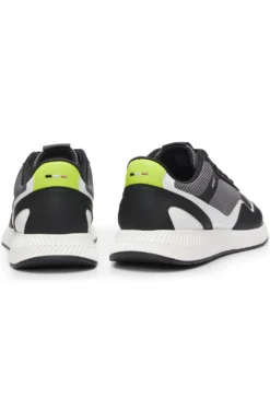 Sneakers aus Mesh mit gerippter Sohle