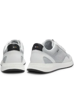 Sneakers aus reflektierendem Nylon mit geriffelter Sohle