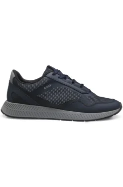 Sneakers aus reflektierendem Nylon mit geriffelter Sohle