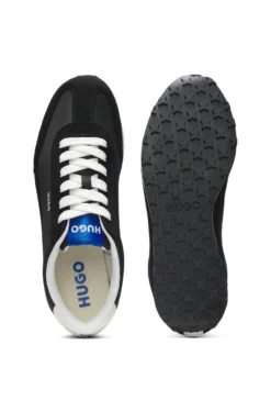 Sneakers aus strukturiertem Gewebe mit Stern-Detail