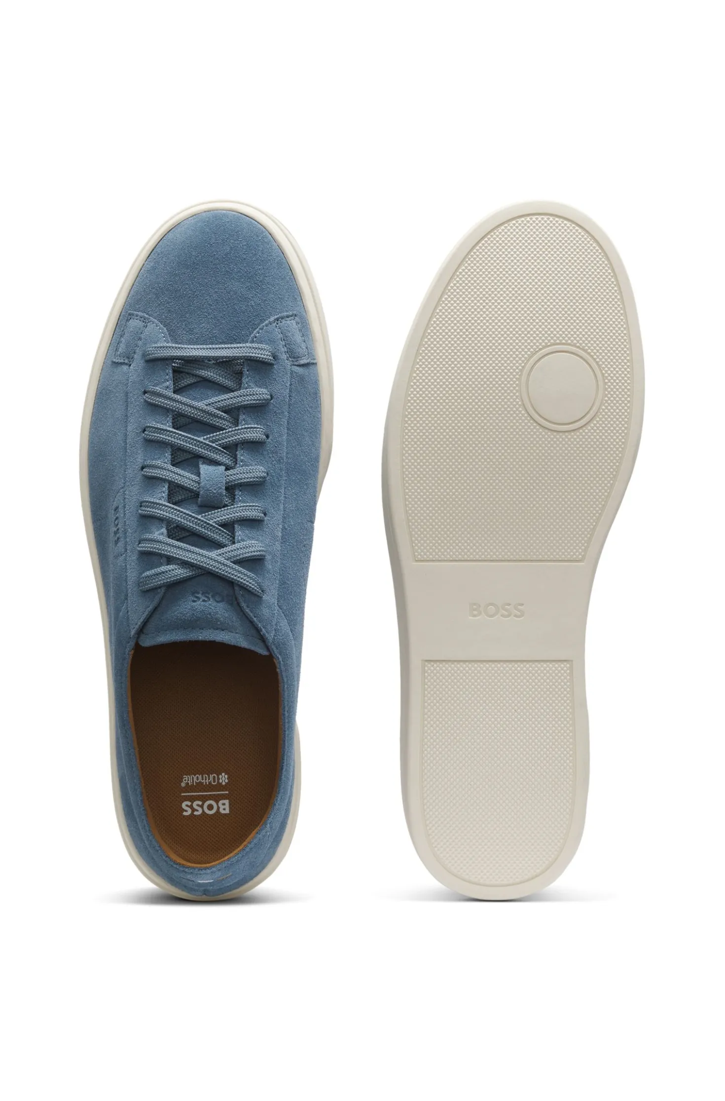 Sneakers aus Veloursleder mit Logo-Prägung