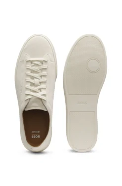 Sneakers aus Veloursleder mit Logo-Prägung