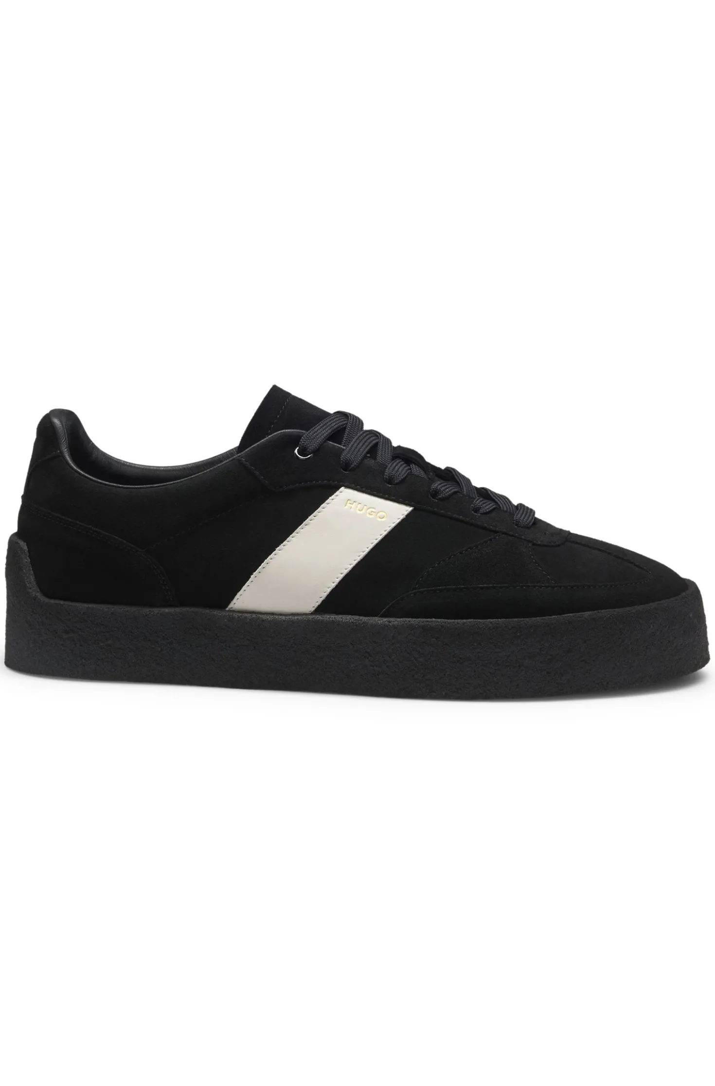 Sneakers aus Veloursleder mit Seitenstreifen
